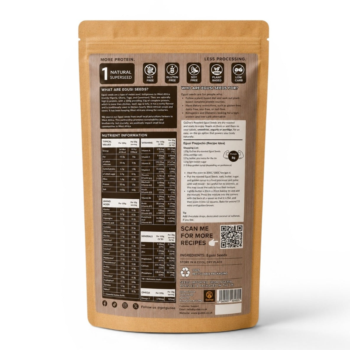 02 - Dry Roasted High Protein Egusi Seeds 500g