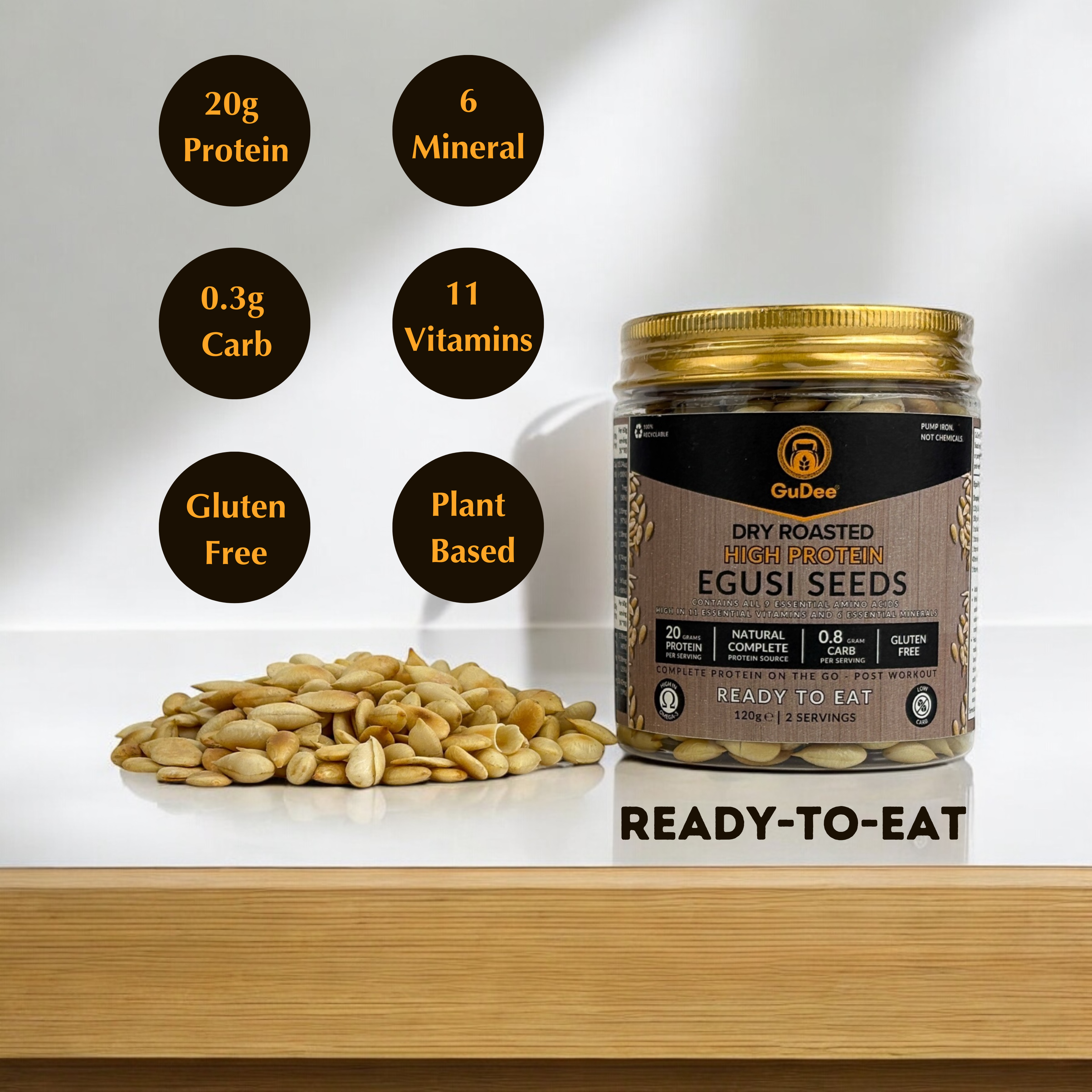 Dry Roasted High-Protein Egusi Seeds